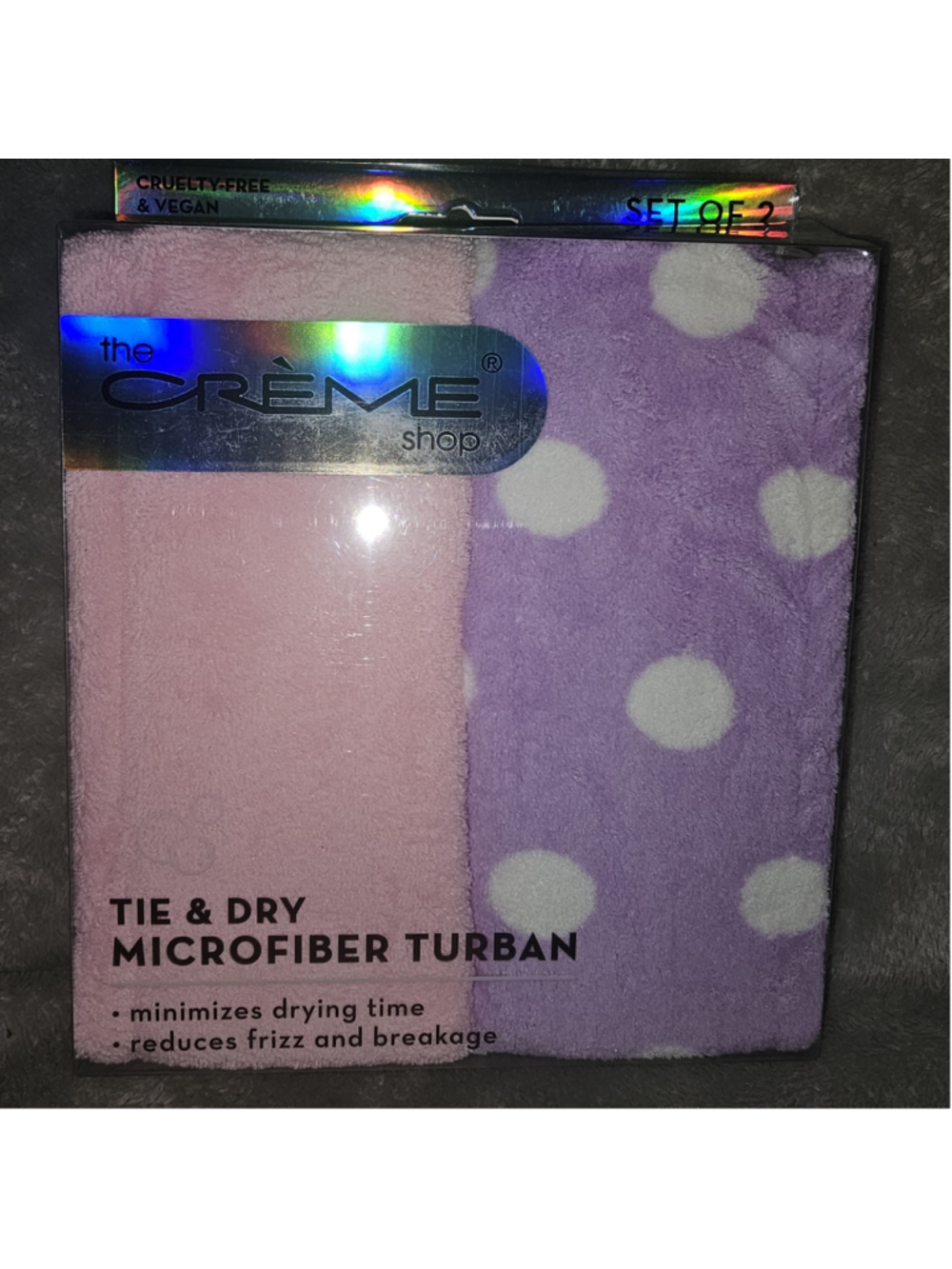 Women's The Crème Shop Tie & Dry Microfiber Turban One Size set of 2